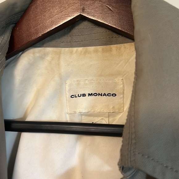 Club Monaco women’s cotton/linen short sleeve trench coat - Picture 2 of 5